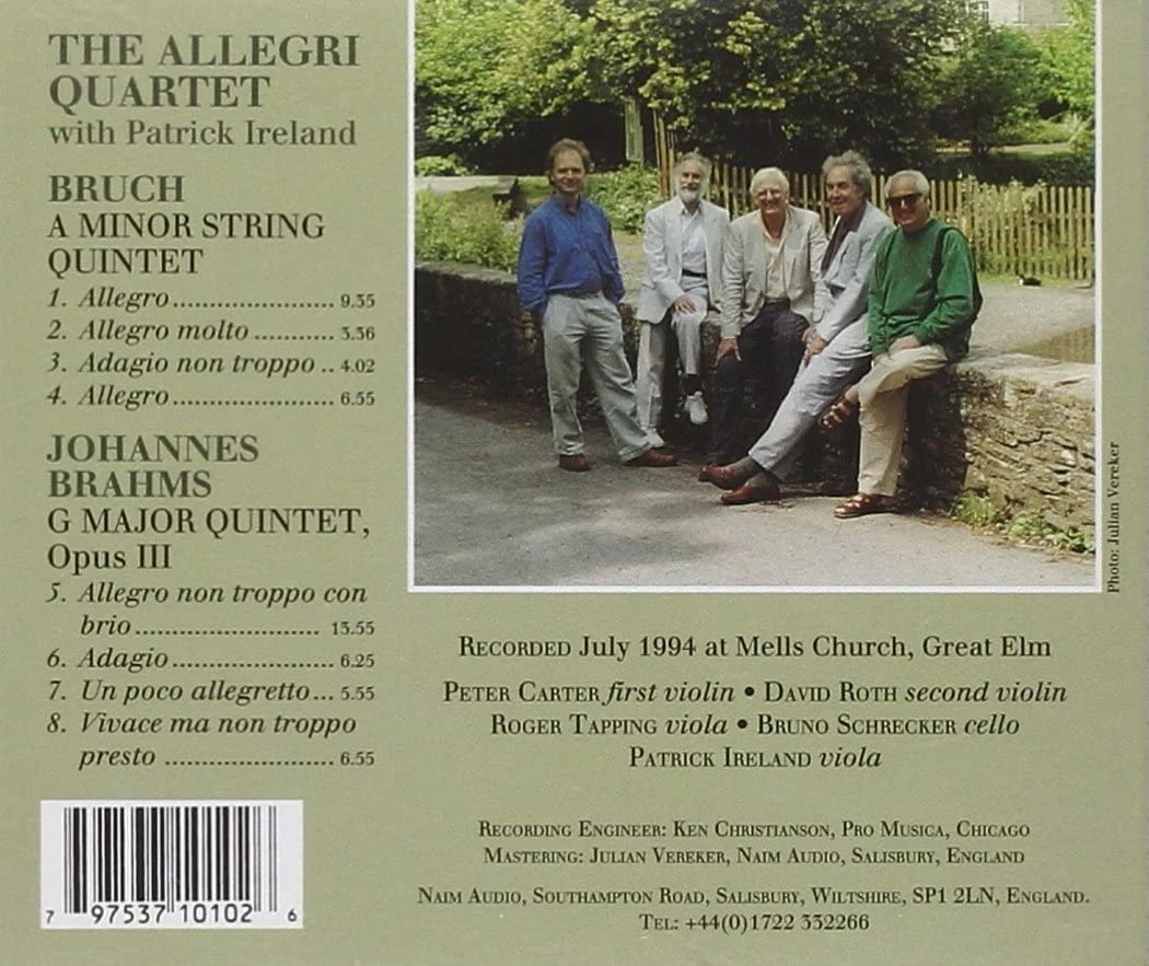 The Allegri Quartet with Patrick Ireland