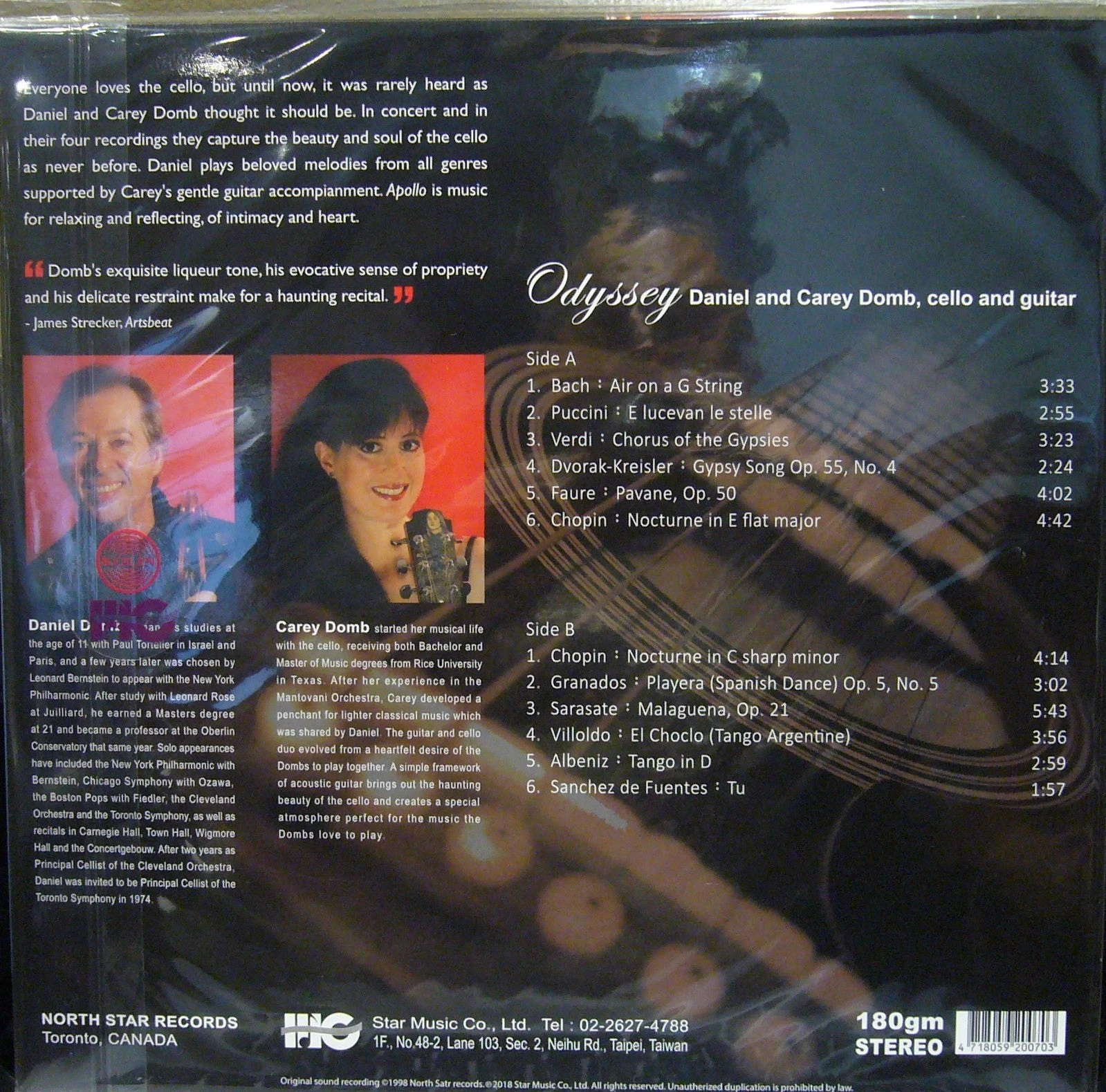 Apollo II Odyssey/ Daniel and Carey Domb/ Cello and Guitar
