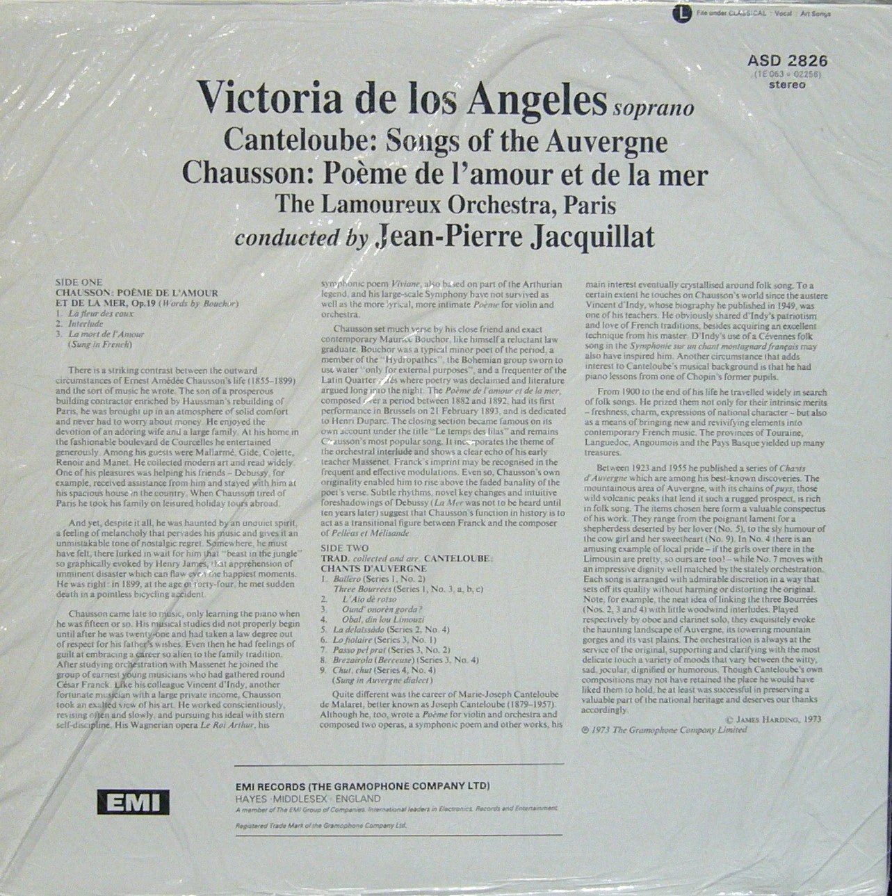 Songs of the Auvergne/ Victoria de los Angeles