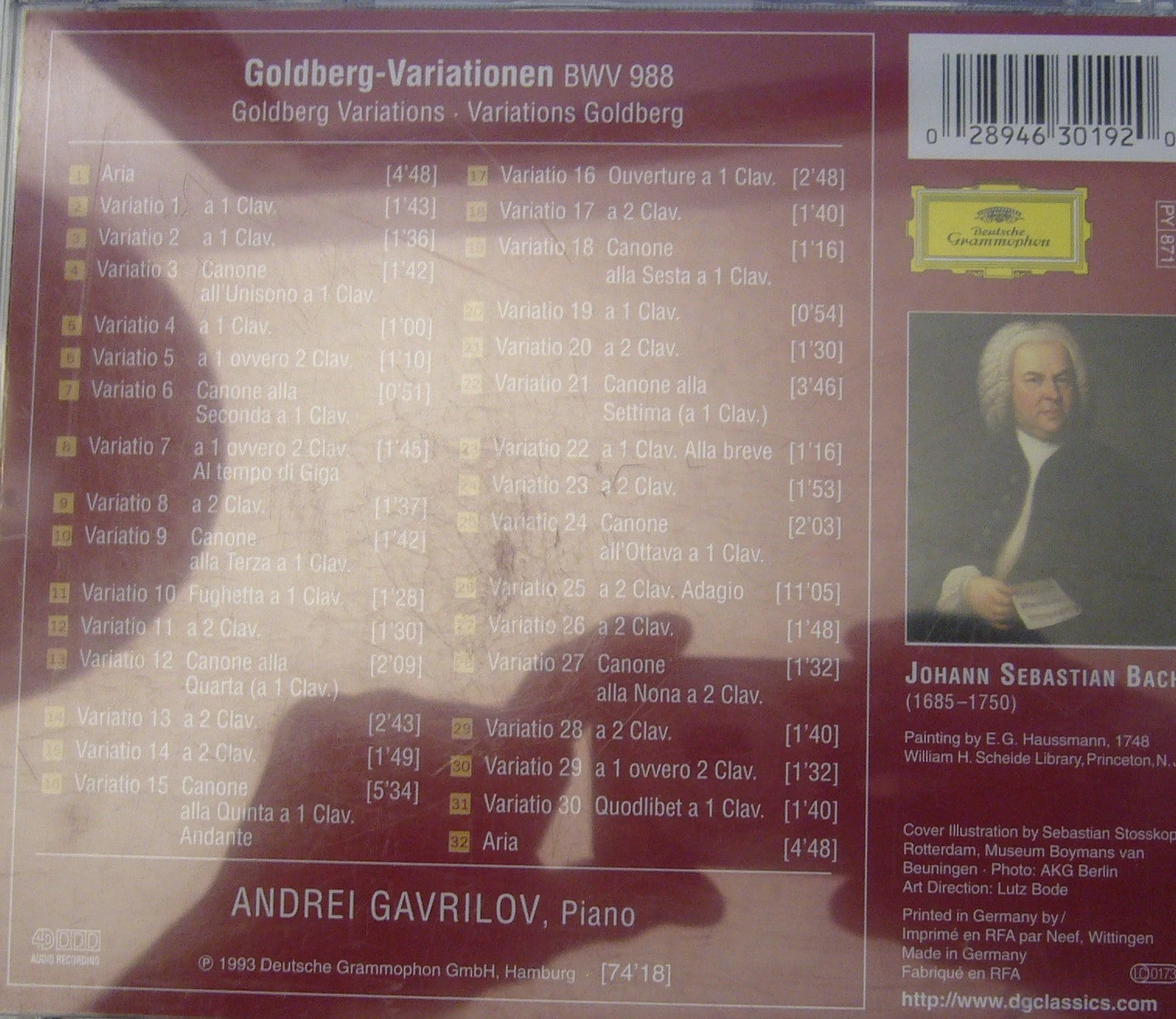 Goldberg-Variationen / Andrei Gavrilov